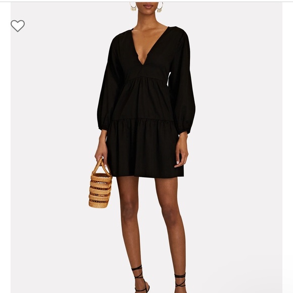 Enza Costa Tiered Cotton Mini Dress